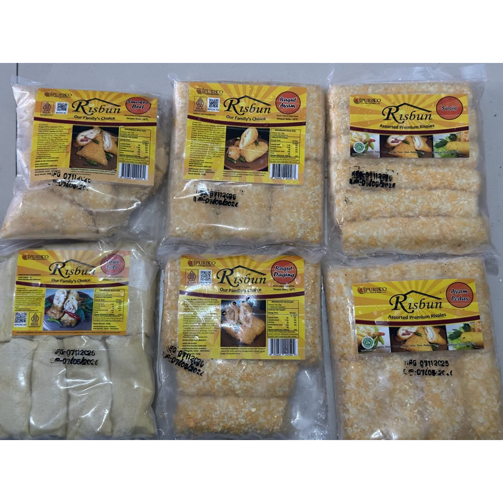 risbun risol & smoked beef 250 gr