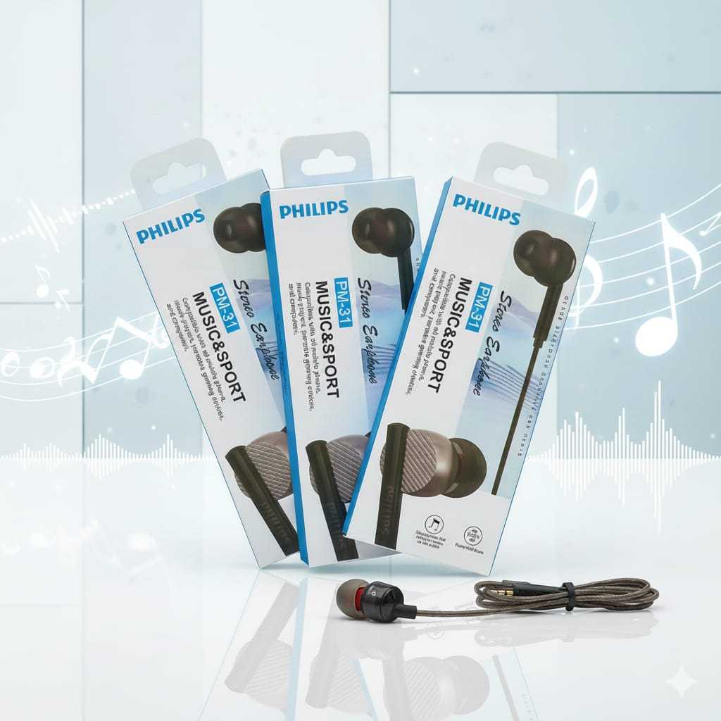 Handsfree Headset Earphone Hf Hedset Hetset Philips PM-31 - Hf megabass