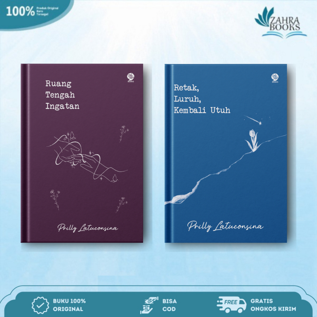 Buku Ruang Tengah Ingatan & Buku Retak,Luruh, Kembali Utuh - Prilly Latuconsina - Pastelbooks