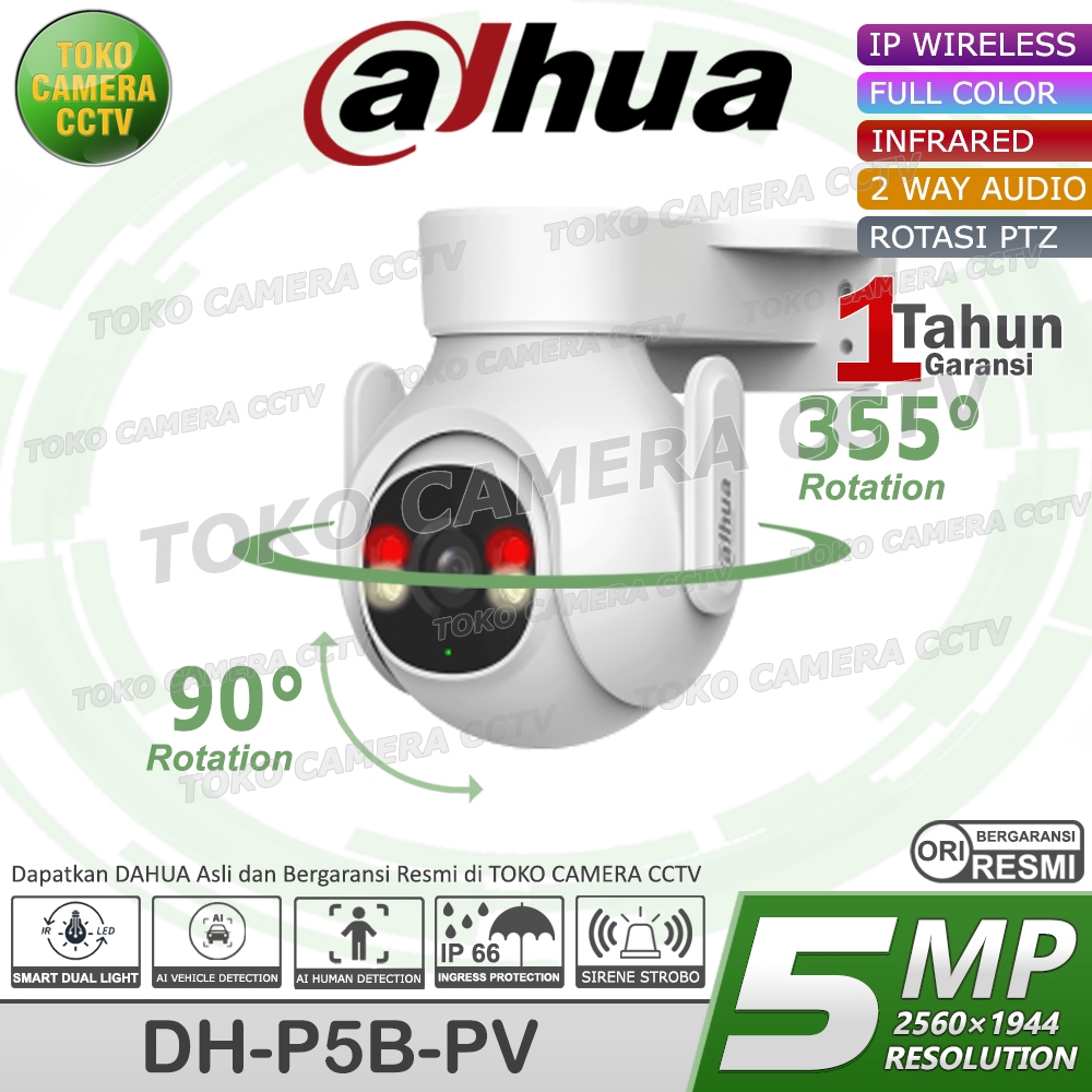 CCTV WIFI OUTDOOR ALARM PTZ DAHUA 5MP PICOO KAMERA CCTV OUTDOOR PINTAR BERSUARA BERWARNA