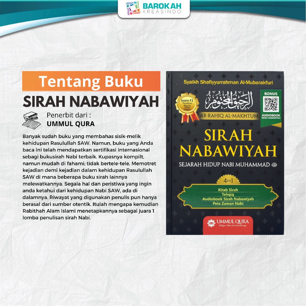 Buku Sejarah Perjalanan Perjalanan Hidup Rasul yang Agung Muhammad Siroh Nabawiyah Lengkap + Bonus