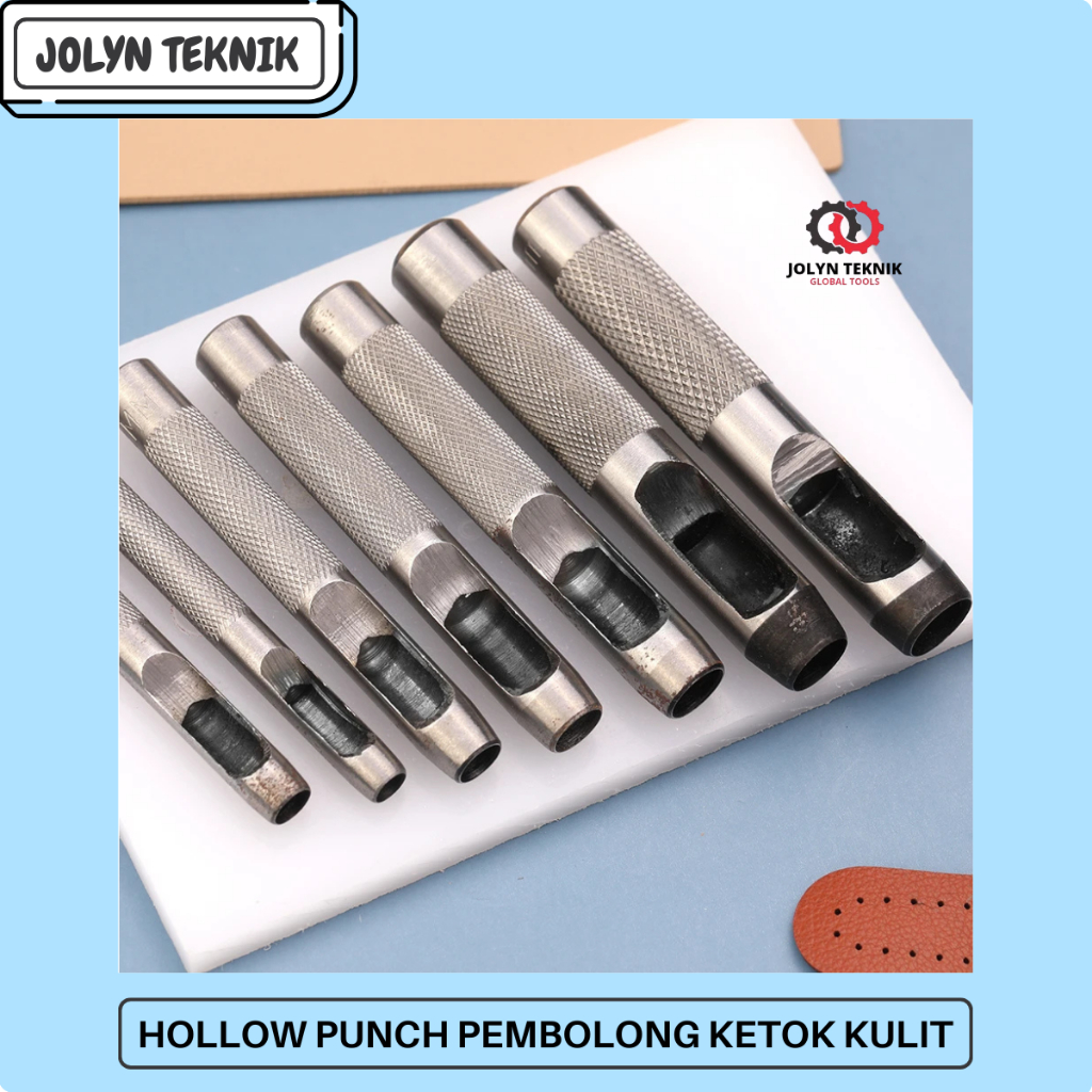 LEATHER HOLLOW HOLE PUNCH PELUBANG PEMBOLONG SABUK KERAJINAN KULIT PLONG KULIT HOLLOW PUNCH 10-25MM
