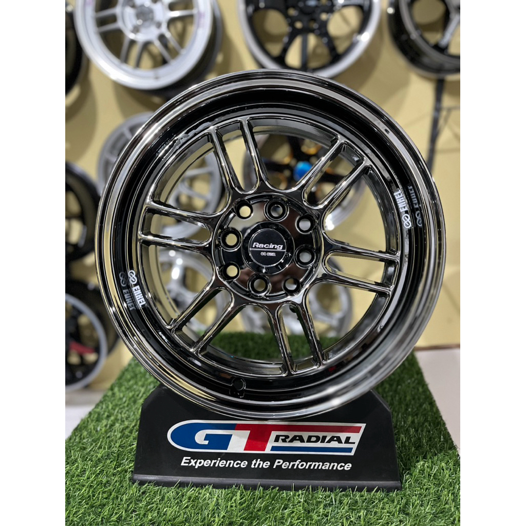 velg enkei rpf r15 black chrome lebar 7 et41kondisi baru