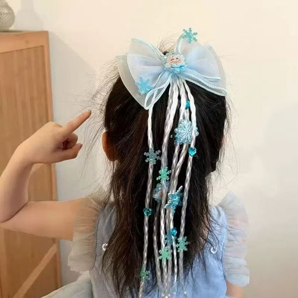 {BG} Ikat Rambut Wig Kepang Kuncir Ekor Kuda / Ikat Rambut Anak Perempuan Hair Band / Ikat Rambut Ke