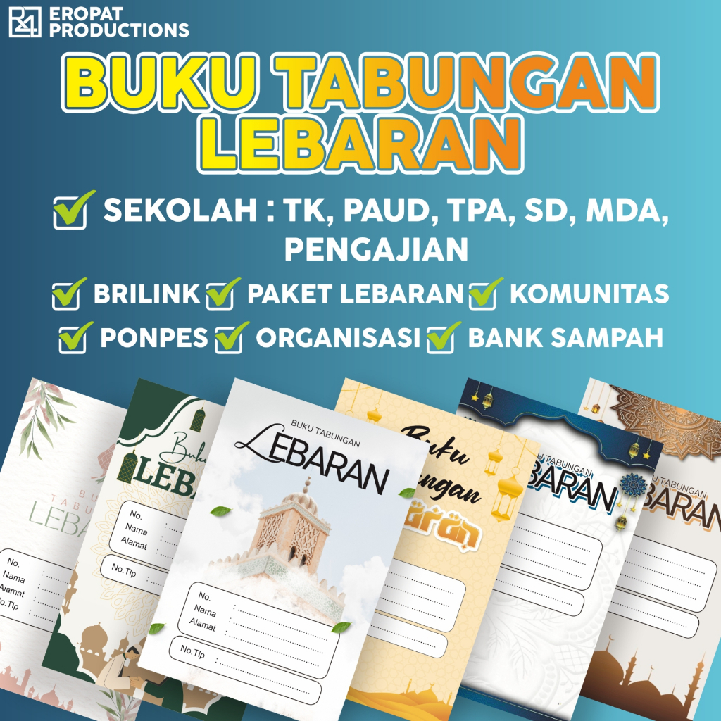 Buku Tabungan Lebaran | Paket Lebaran | Iuran Lebaran | Isi 12 Halaman