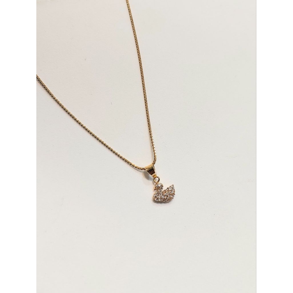 Liontin Emas Kuning Angsa Zircon 0.65 Gram 700 16K (LH123)