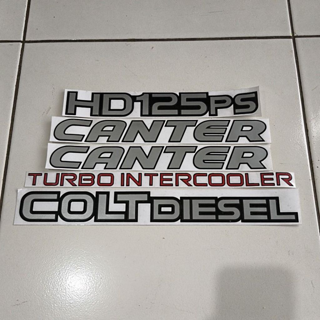 Stiker Cutting Canter Turbo Intercooler HD125PS, HD110PS, 125 Ps, 110Ps, 136PS