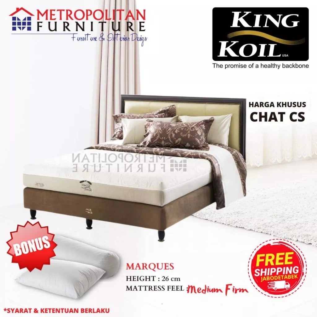 Kasur Springbed KING KOIL Marques Spring bed Matras