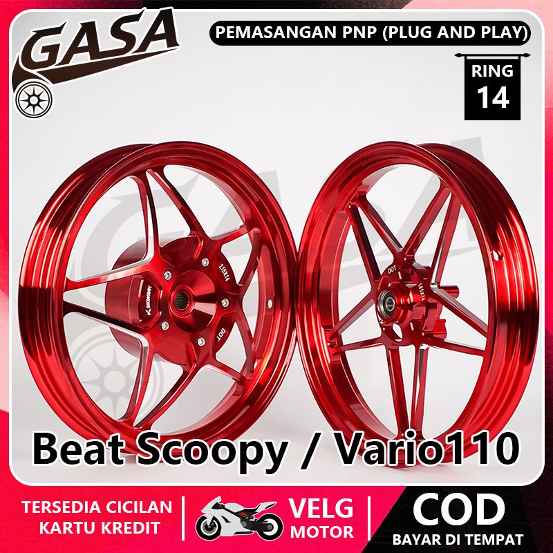 VELG BIKINGBOY Bintang Lima RING 14 untuk All Beat / Vario 110 / Scoopy / Genio VELG RACING CNC ALLO