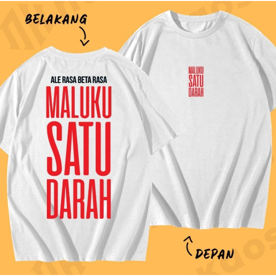 Kaos Maluku Ambon MALUKU SATU DARAH Baju Daerah Tshirt Pria WanitaPakaian Berkualitas kaos Dasar Pri