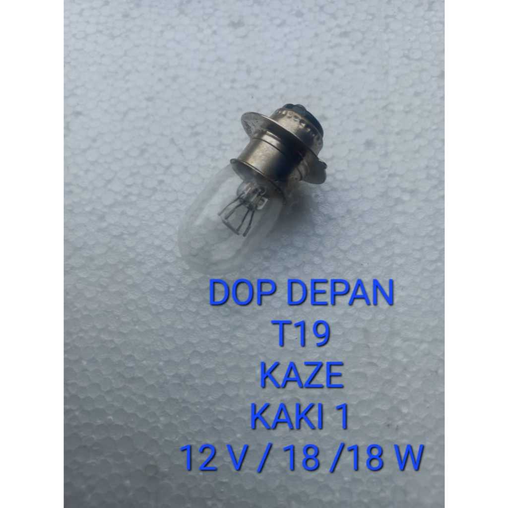 dop depan bohlam depan kaki 1 standart motor kawasaki kaze 12 v / 18 w standart motor berkualitas