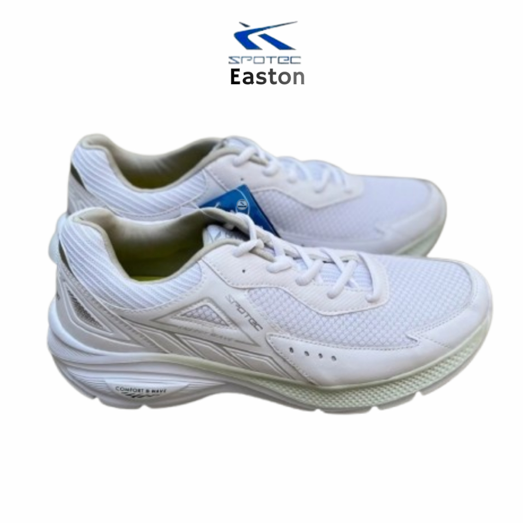 Spotec Sneakers EASTON Sepatu Sneakers Pria Putih Putih