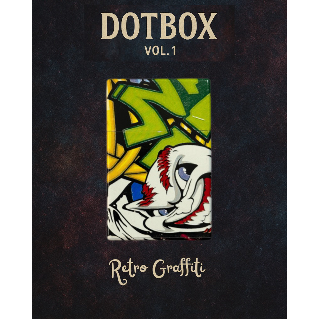 Dotbox Retro Graffiti/kotak penyimpanan serbaguna/storage mini/kotak aksesoris/photo card box / kota