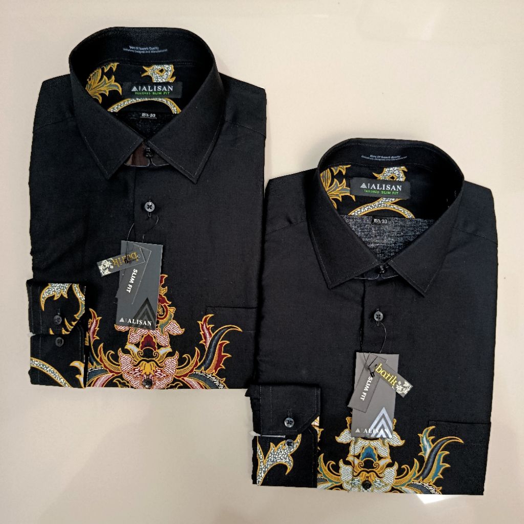 LENGAN PANJANG Alisan Batik Printing Pria Motif Akar Slimfit