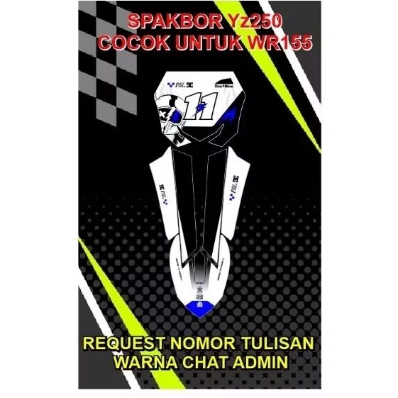 stiker spakbor dan papan YZ125 decal papan wr bisa request