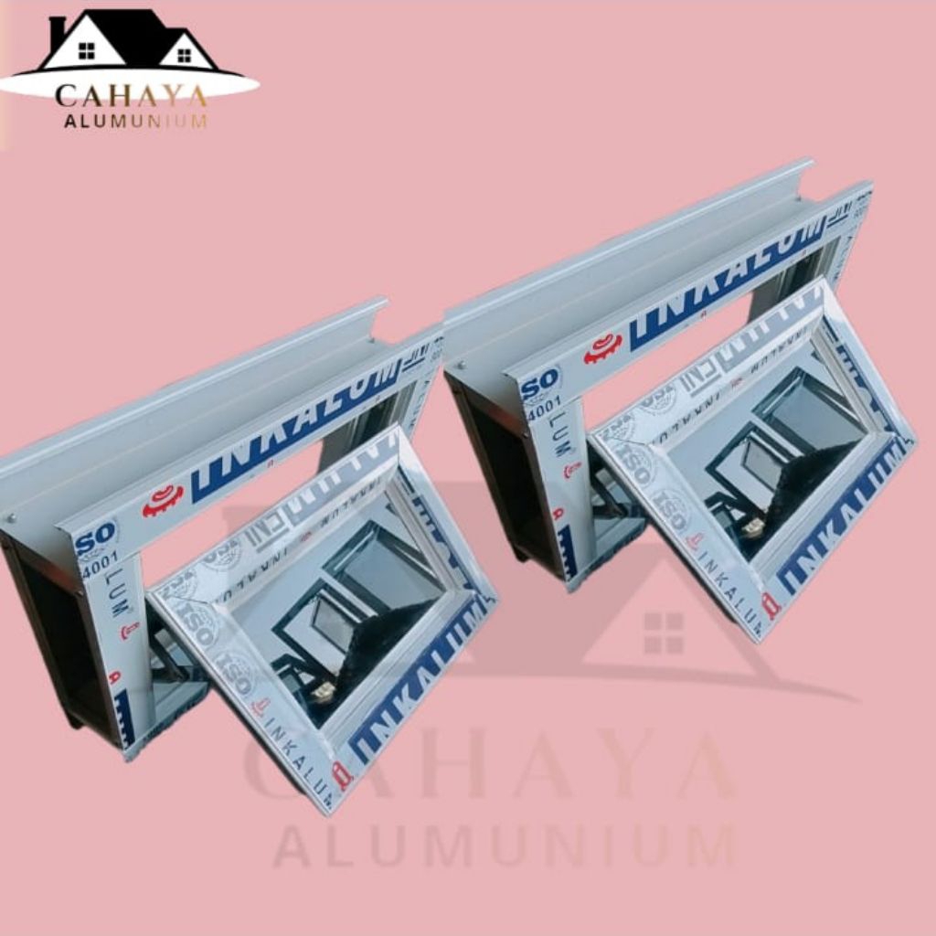 jendela Boven Alumunium lengkap tinggal pasang free packing kayu