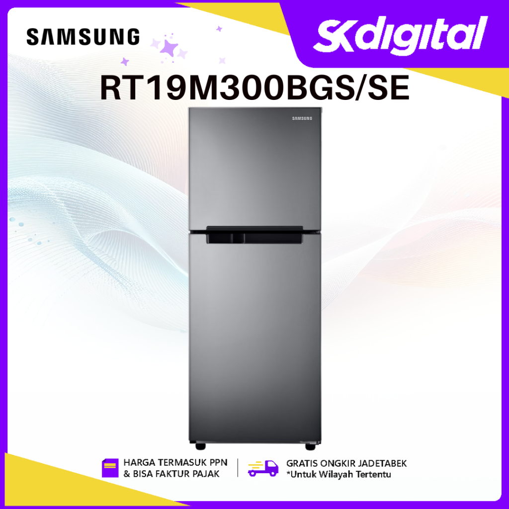 Kulkas Samsung RT19M300BGS Kulkas 2 pintu All-around Cooling 203 Liter