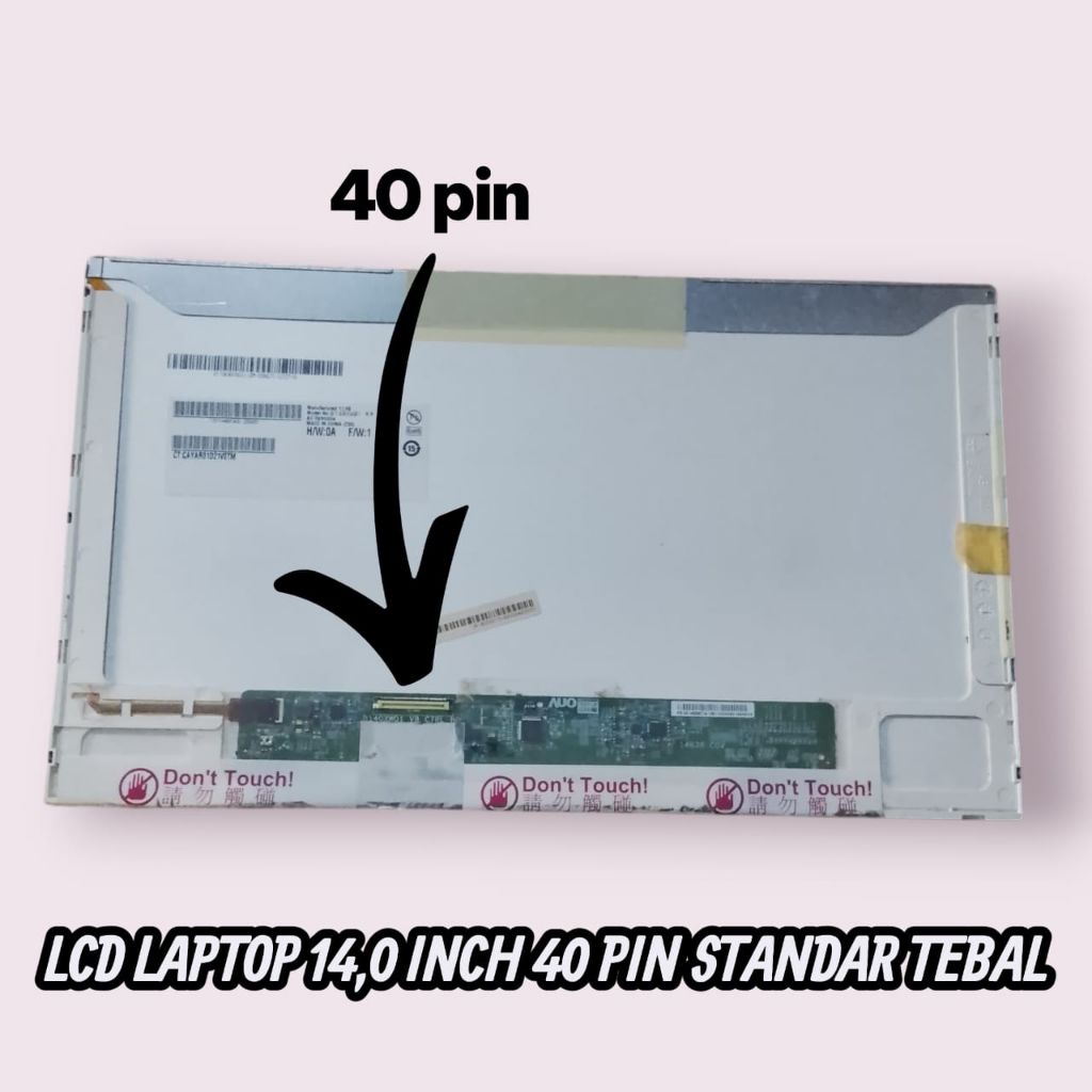 LCD Laptop 14 inch 40 pin standar tebal