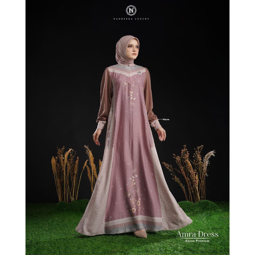 COD BUSANA MUSLIM GAMIS AMRA MIDI & DRESS by NADHEERA LUXURY