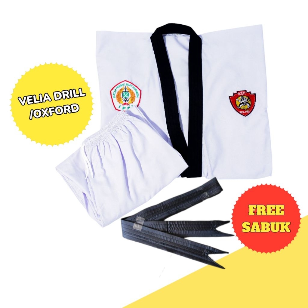 SERAGAM SISWA IKSPI KERA SAKTI FREE SABUK HITAM / SAKRAL SISWA IKSPI / SERAGAM SILAT / BAJU SILAT