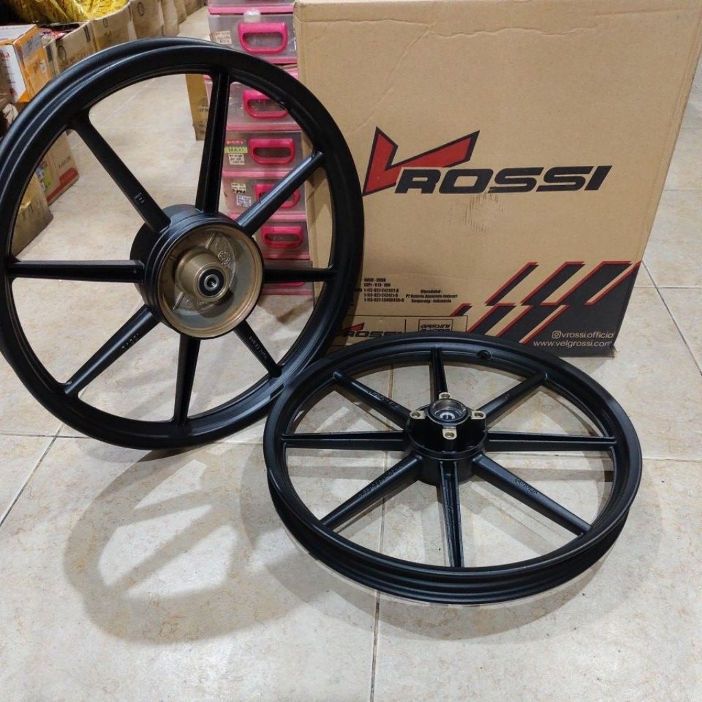 VELG RACING FIZ R CAKRAM/VEGA LAMA CAKRAM/JUPITER LAMA (PALANG 8) DEPAN+BELAKANG (PALANG 8) MERK V R