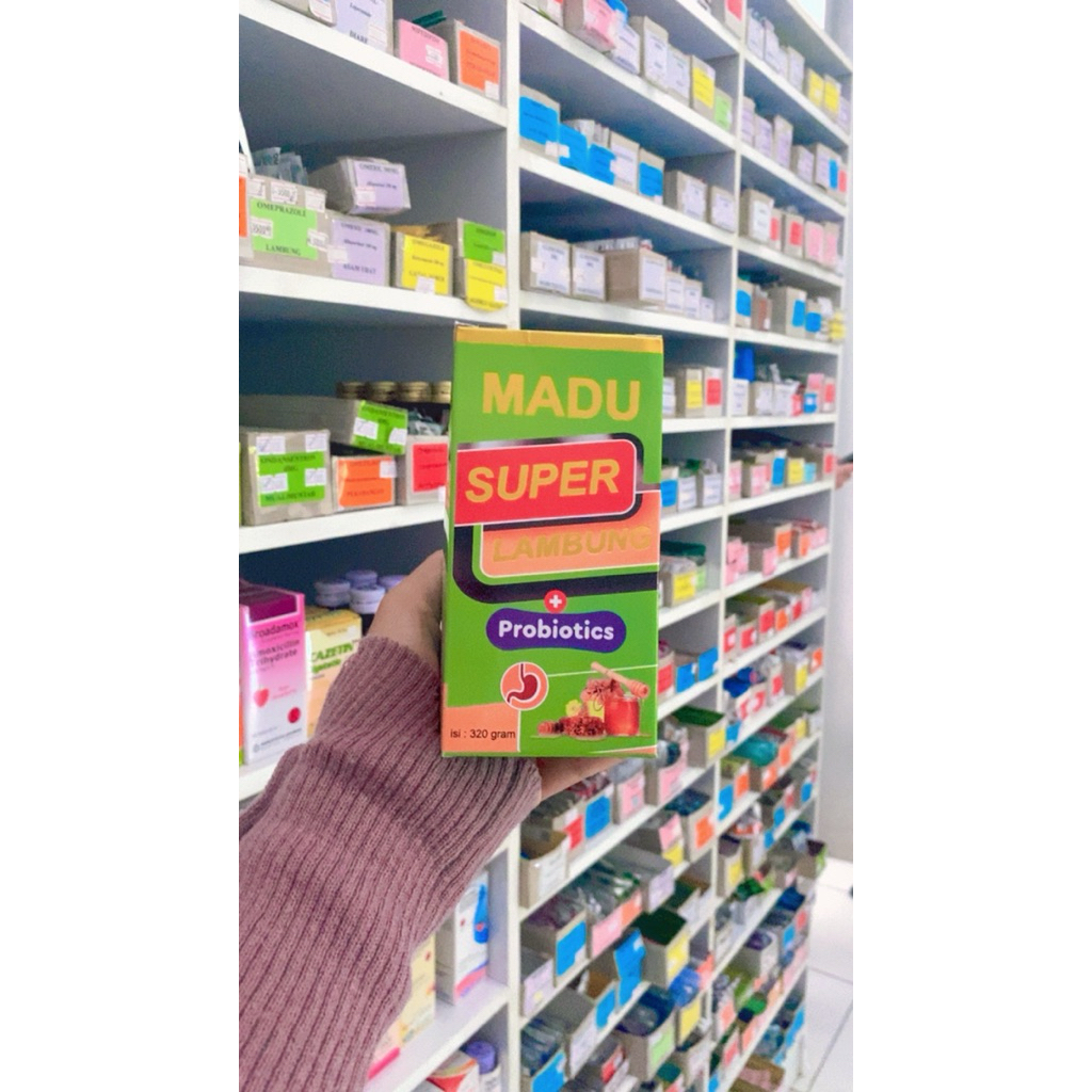 MADU SUPER LAMBUNG + PROBIOTIK 330 GR / MADU HERBAL AMPUH ATASI SAKIT LAMBUNG