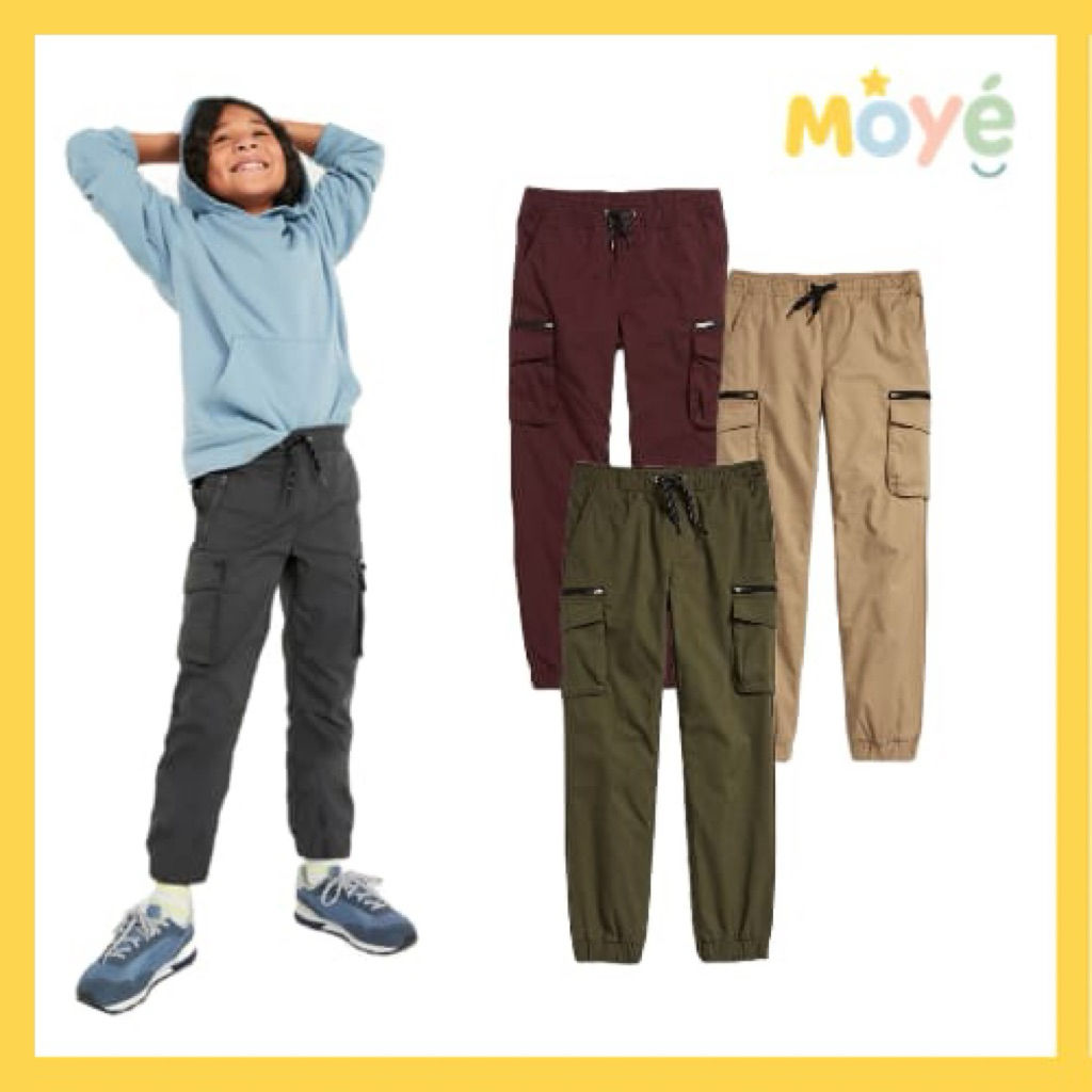 Celana Panjang Cargo Anak Laki Laki Oldnvy 5-18 Tahun