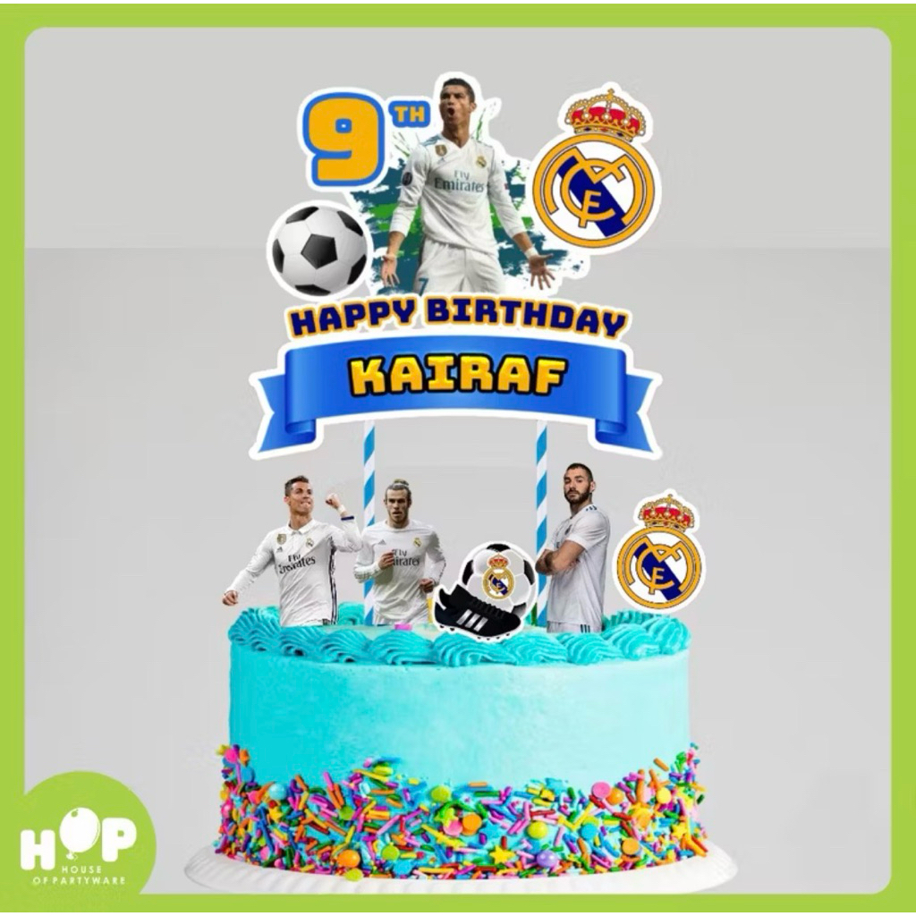 Cake Topper Real Madrid Mbappe Ronaldo