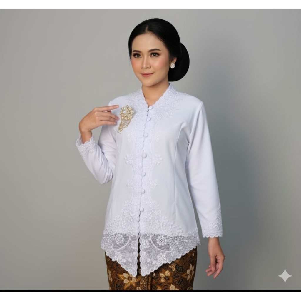 Kebaya Encim Bordir senada Kebaya Encim Modern Jumbo
