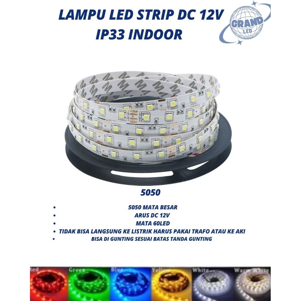 LAMPU LED STRIP IP 33 WARM WHITE
