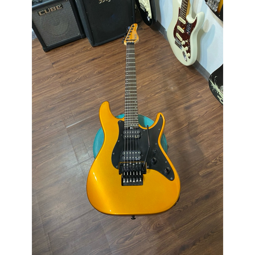 Schecter Sun Valley SS FR Floyd Rose Lambo Orange EMG Pickups