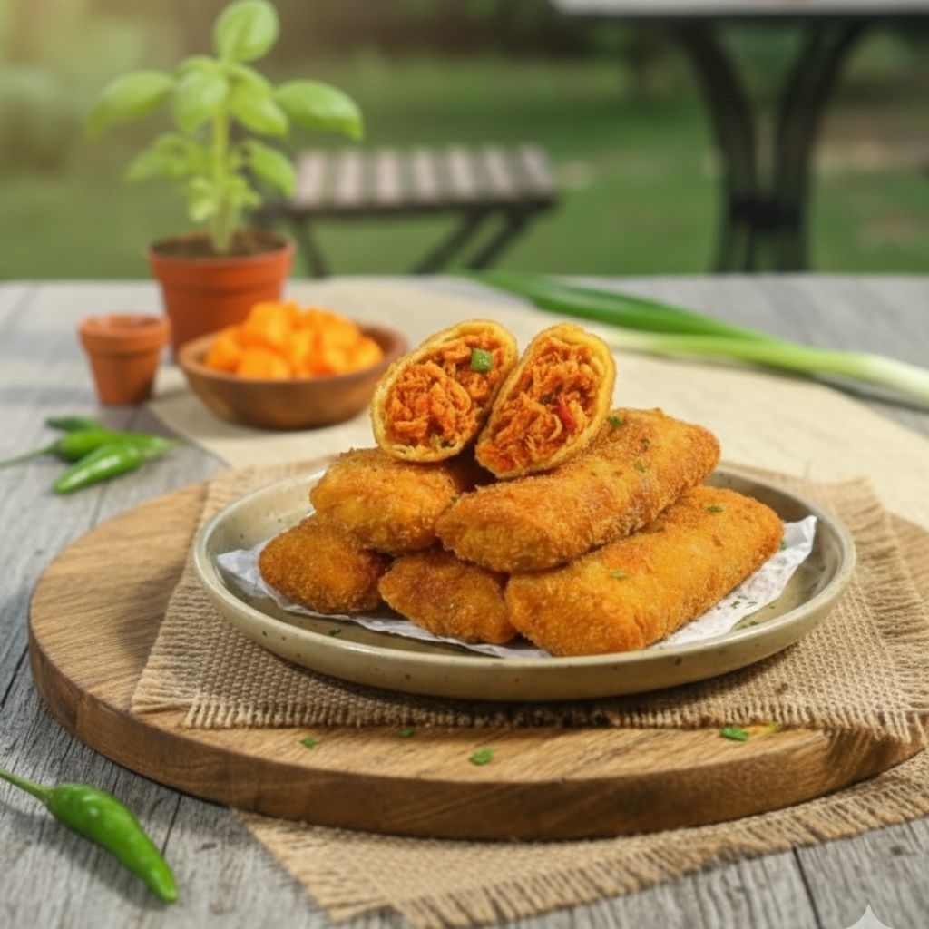 Risoles Ayam Suwir Pedas isi 5 Frozen Food Halal Premium Risol Ayam Pedas isi 5