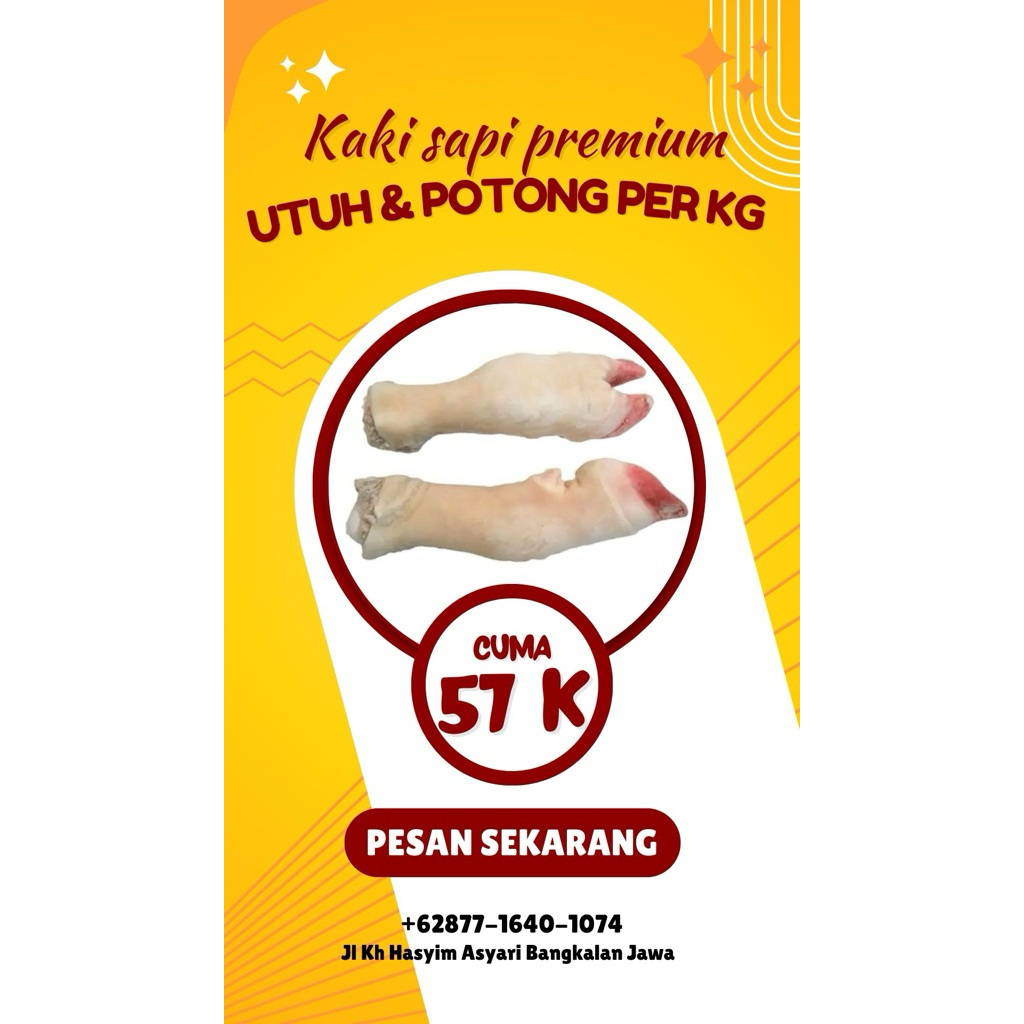 kaki sapi / kikil kaki sapi / kaki sapi potong / daging kaki sapi