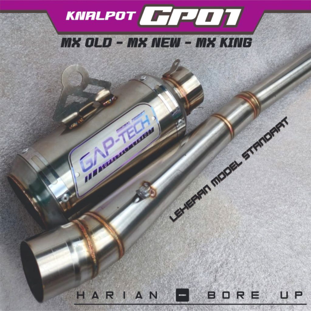 Knalpot Racing Mx old, mx new, mx king leheran standart harian, bore up