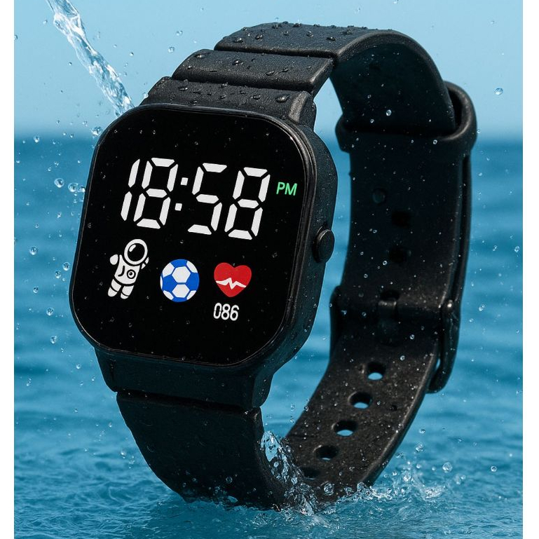 Jam tangan anak cowok cewek digital sport anti air