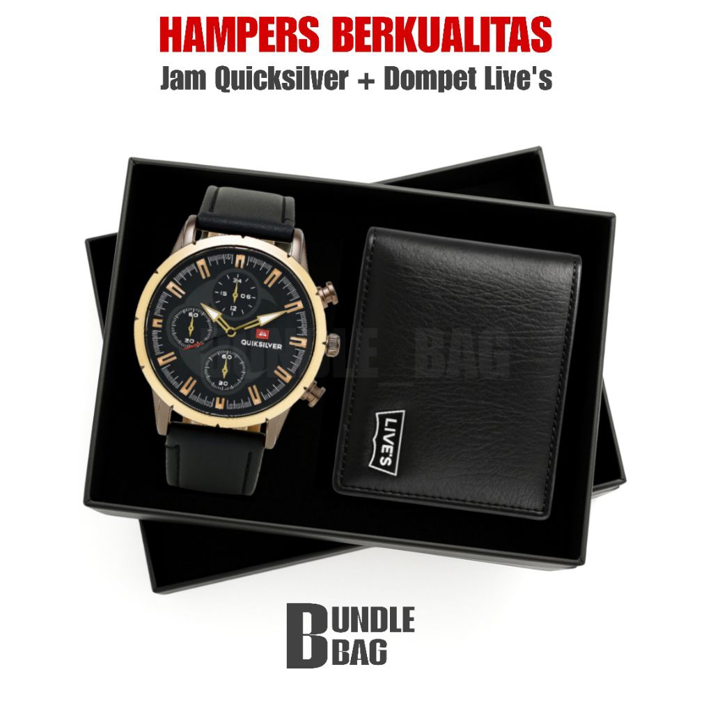 PAKET 2IN1 SET KADO PRIA JAM TANGAN PRIA IMPORT QS200 ANALOG SET JAM DAN DOMPET