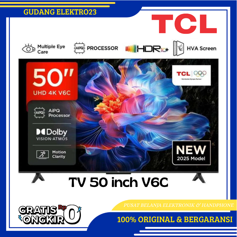 CL AI 4K Google TV 50 inch V6C - MEMC - HDR 10 - HVA Panel - Dolby Audio - Google Play/Netflix/Youtu