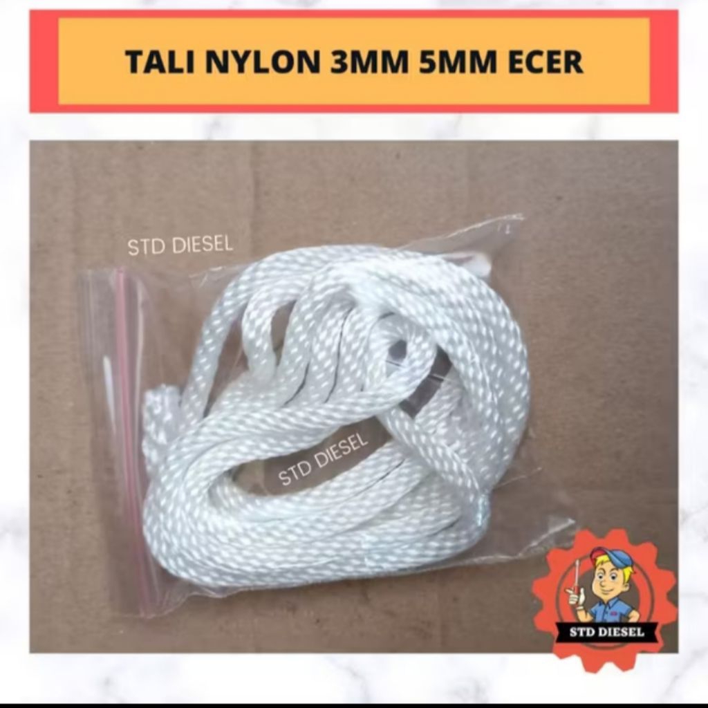 Tali Stater Recoil Tarikan Mesin Penggerak Bensin Brush Cutter Potong rumput Chainsaw Gergaji GX160 