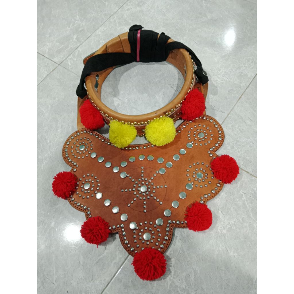 Gongseng Domba Fullset Cream Full Aksesoris Bahan kulit Asli