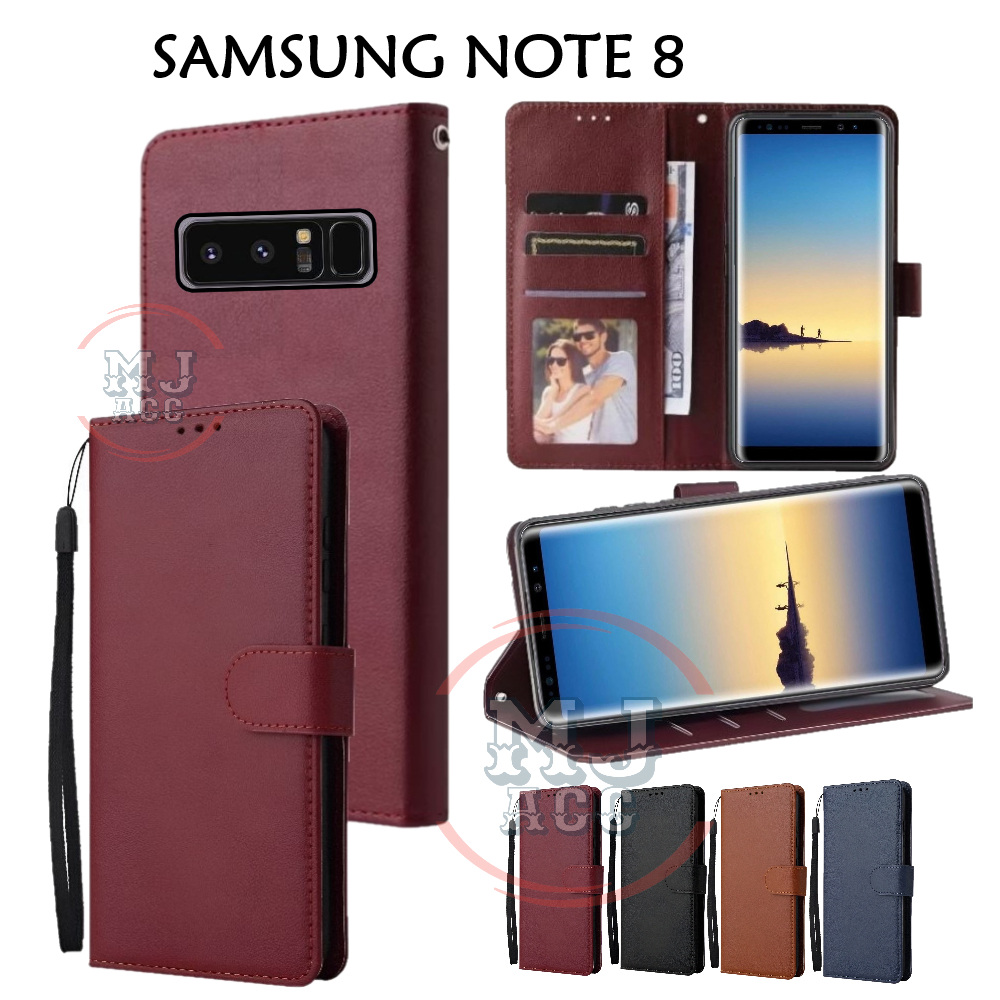 FlipCase Samsung Note 8 Leather Case Wallet Premium Casing Hp SAMSUNG NOTE 8 Cover Ponsel