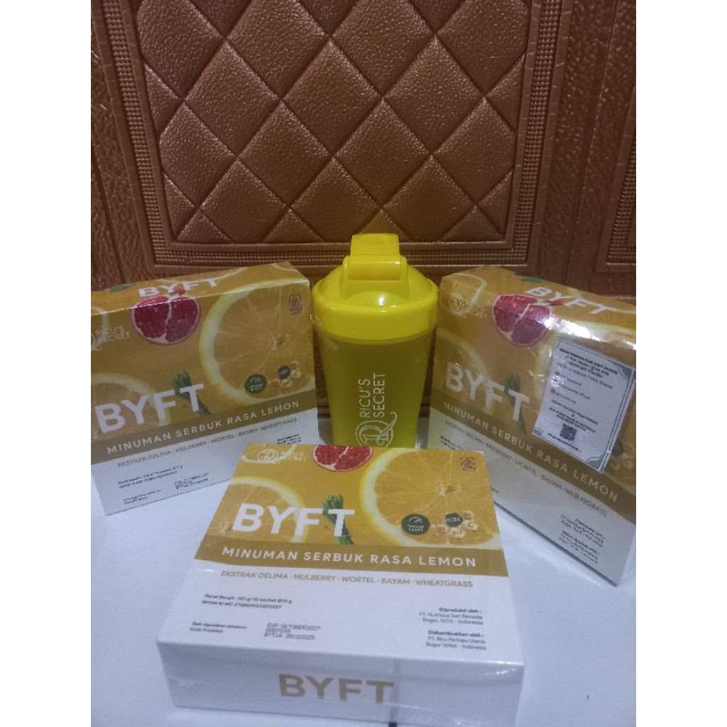 1 box = 10 sachet RICU'S Secret ByeFat ByFt Fiber minuman diet dan penurun berat badan detox Origina