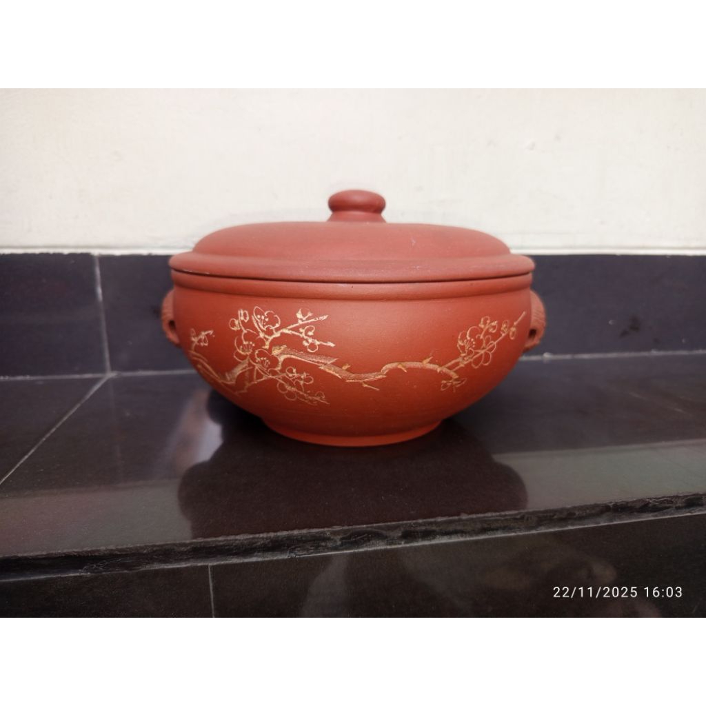 Pot Tembikar Yixing Cina Koleksi Vintage Dekorasi Oriental