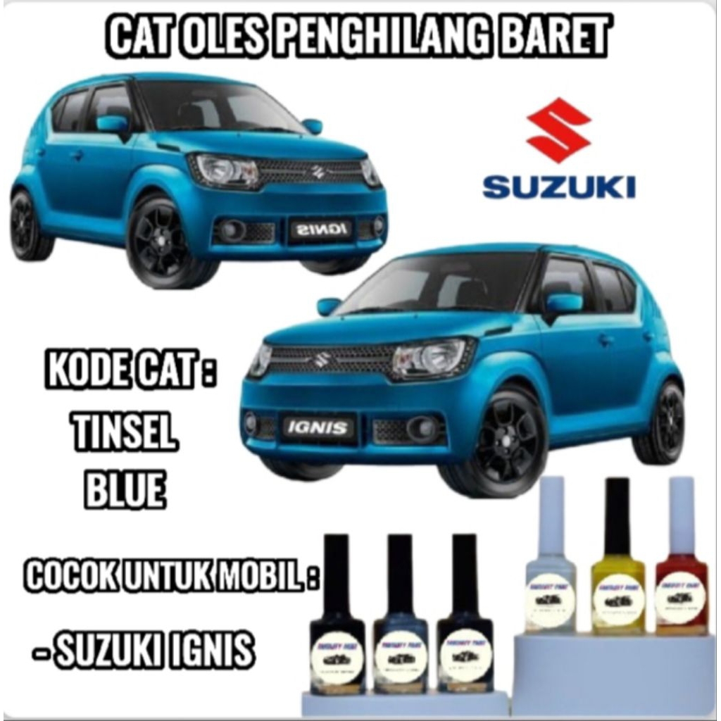 SUZUKI IGNIS TINSEL BLUE CAT OLES PENGHILANG BARET MOBIL LECET GORES CAT MOBIL IGNIS BIRU METALIK