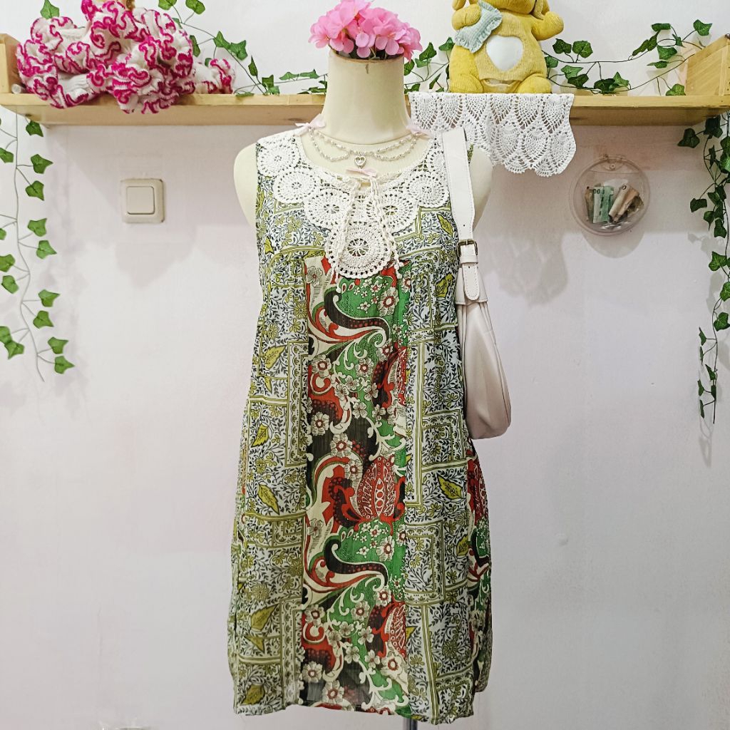 Dress Sifon CLEF DE SOL | Morikei Harajuku Vintage | Coquette Rustic