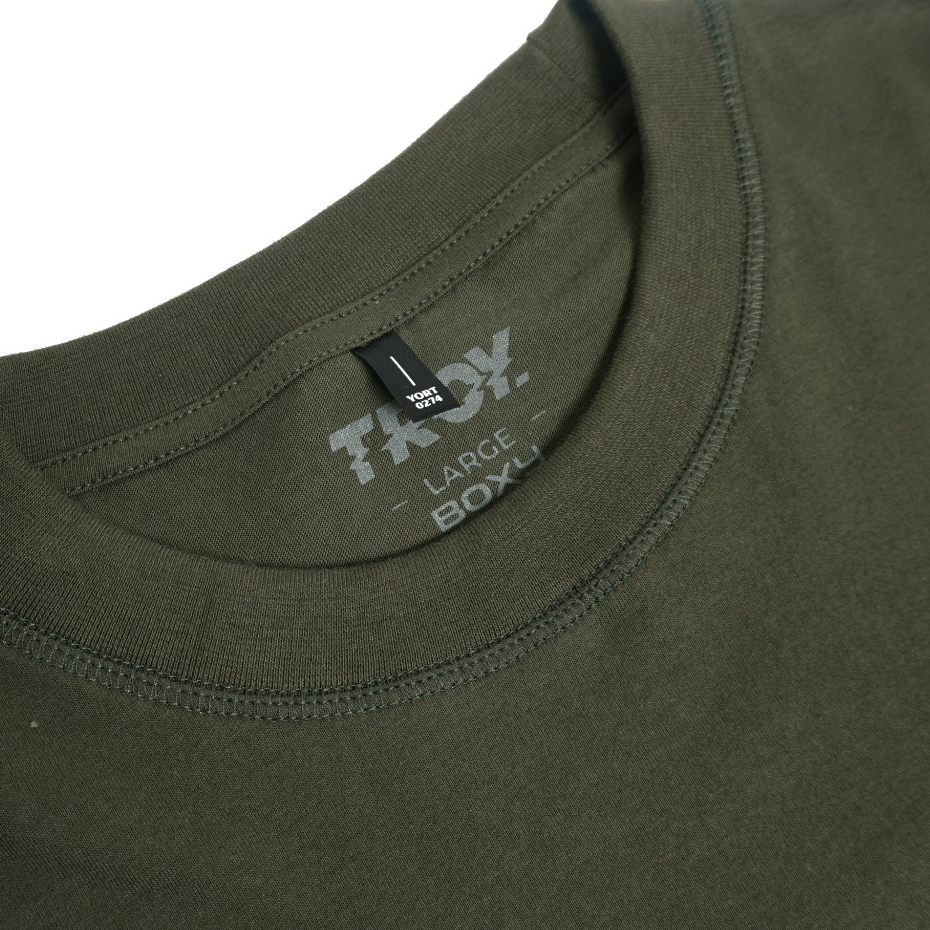 Troy Company Boxy Pocket Oversize Tshirt Army Green Basic - Kaos Boxy Pocket Oversize Polos Hijau Army BKD 2613