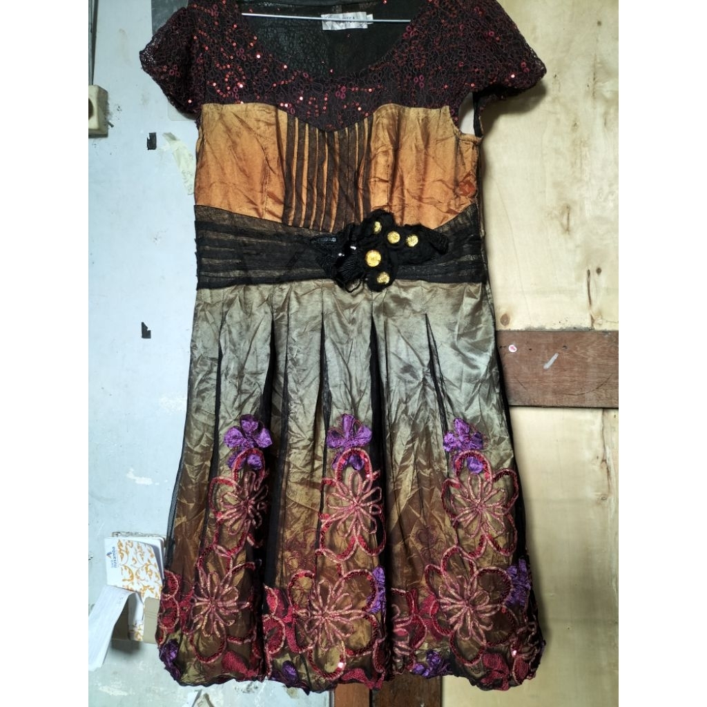 dress bunga flower floral vintage mewah premium elegant korea BKK Bangkok top atasan blouse rok skir