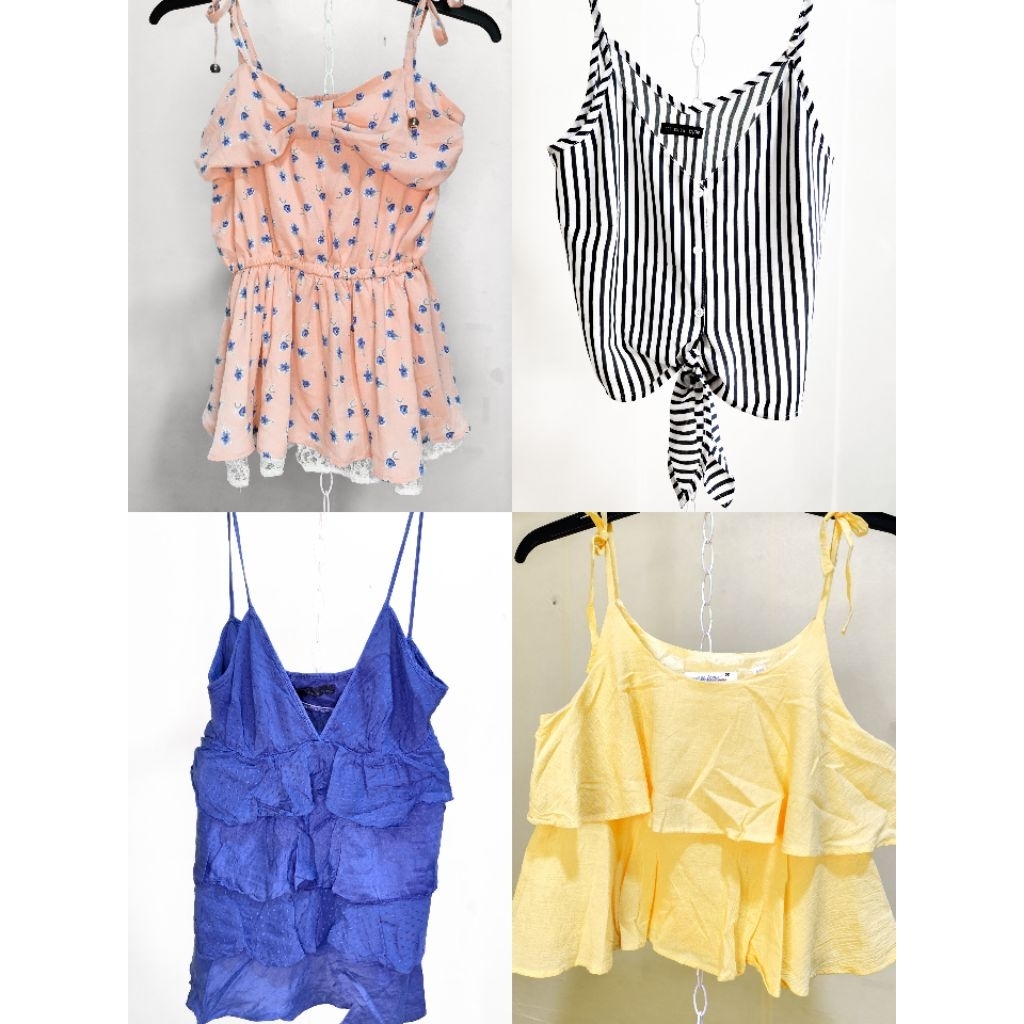 tanktop vest outer rompi bolero polos motif bahan lace tile spandex sifon linen