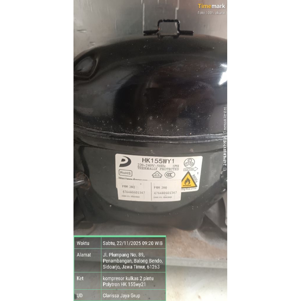 kompresor kulkas Polytron 2 pintu HK 155wy1
