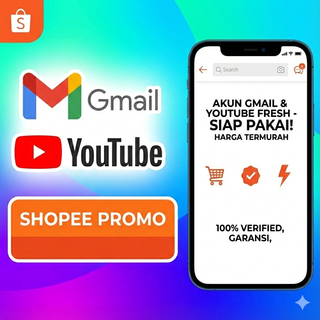 Akun Gmail & YouTube Fresh | 100% Verified | Bergaransi & Siap Pakai