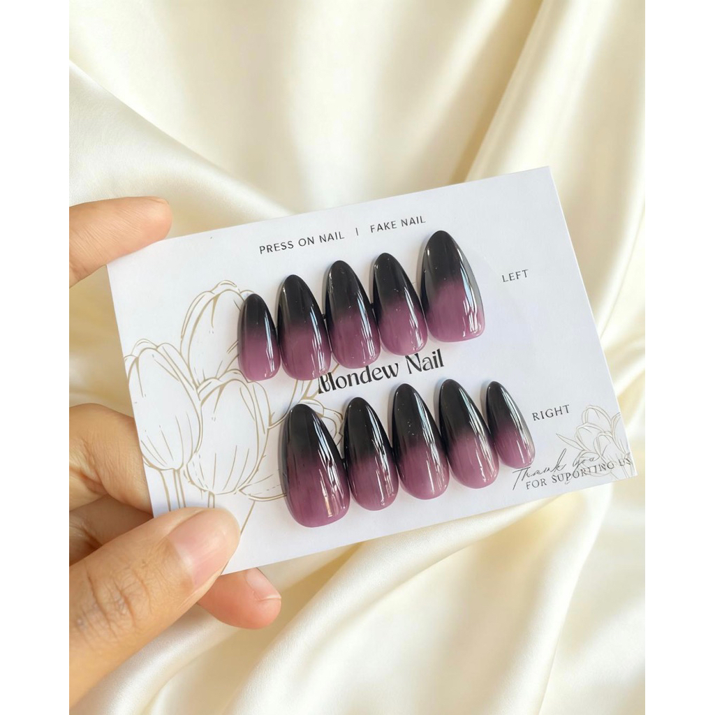 Ombre Nails | Press on Nails Ombre | Kuku Palsu Fake Nails